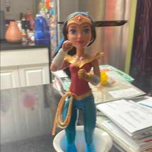 Wonder Woman Doll and Coffee Mug.